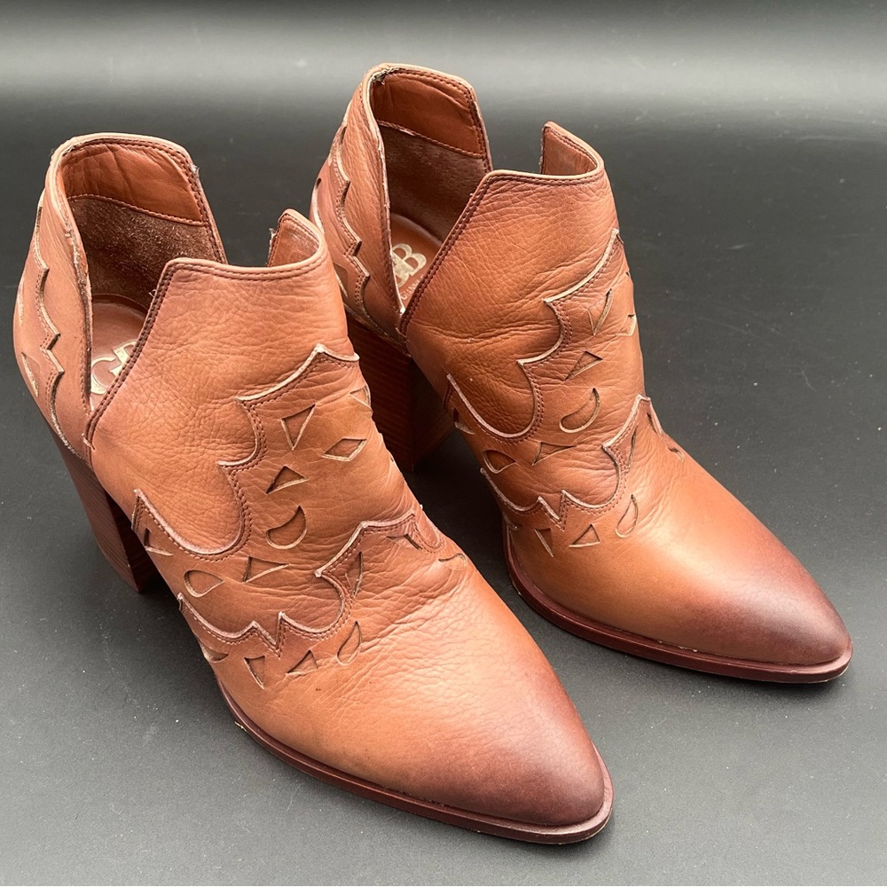 Gianni Bini Western Boho Ankle Bootie Sz 9.5